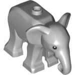 LEGO 79297pb01 Light Bluish Gray Elephant / Olifant, Baby with Black Eyes and White Pupils*